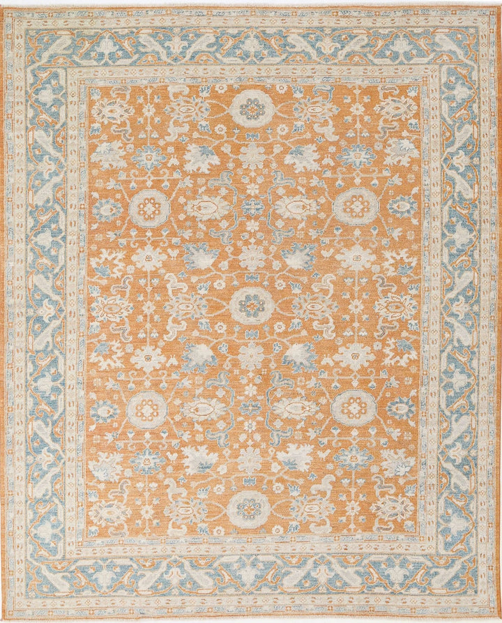 Afghan Oushak Rug 8' 3" x 10' 1" Hand-Knotted | No. AT34988