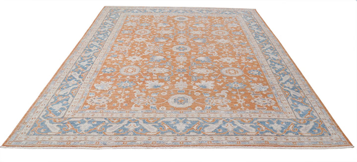 Afghan Oushak Rug 8' 3" x 10' 1" Hand-Knotted | No. AT34988