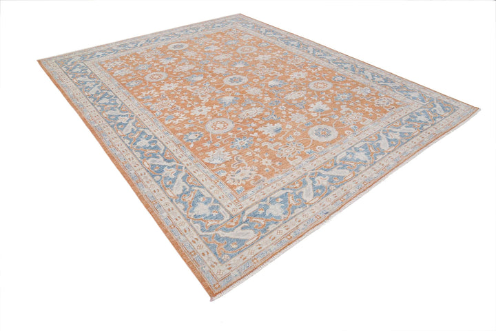 Afghan Oushak Rug 8' 3" x 10' 1" Hand-Knotted | No. AT34988