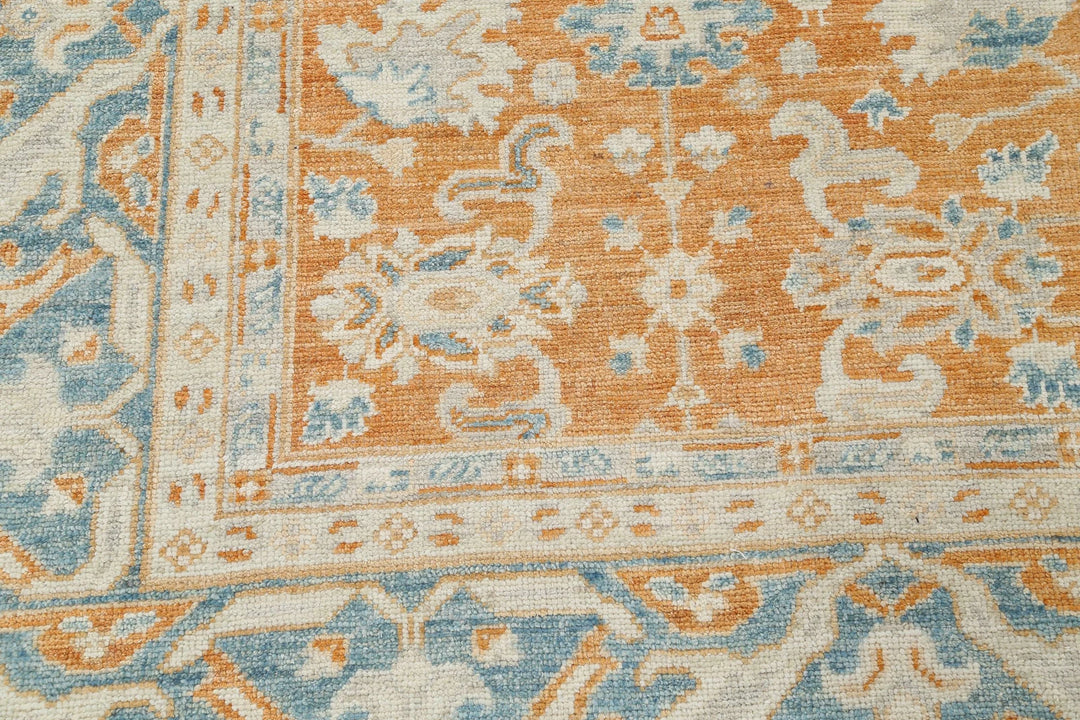 Afghan Oushak Rug 8' 3" x 10' 1" Hand-Knotted | No. AT34988