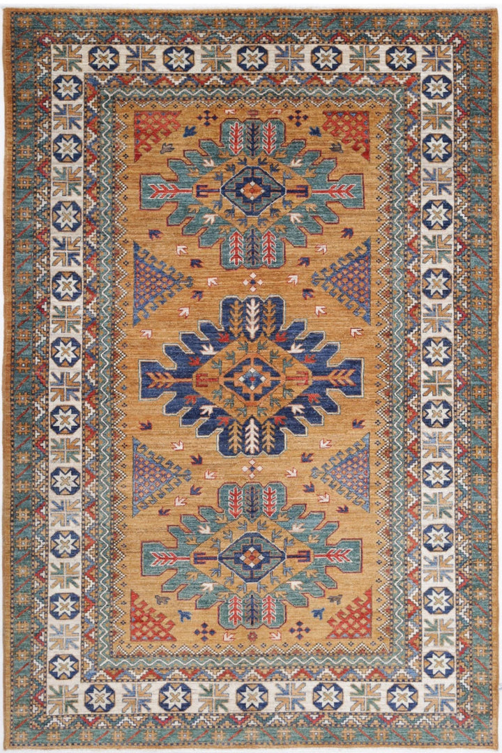 Afghan Humna Rug 5' 11" x 9' 0" Hand-Knotted | No. AT35025