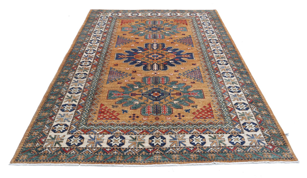 Afghan Humna Rug 5' 11" x 9' 0" Hand-Knotted | No. AT35025