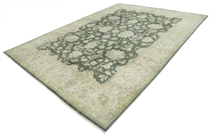 Indian Ziegler Rug 8' 9" x 12' 3" Hand-Knotted | No. AT35029