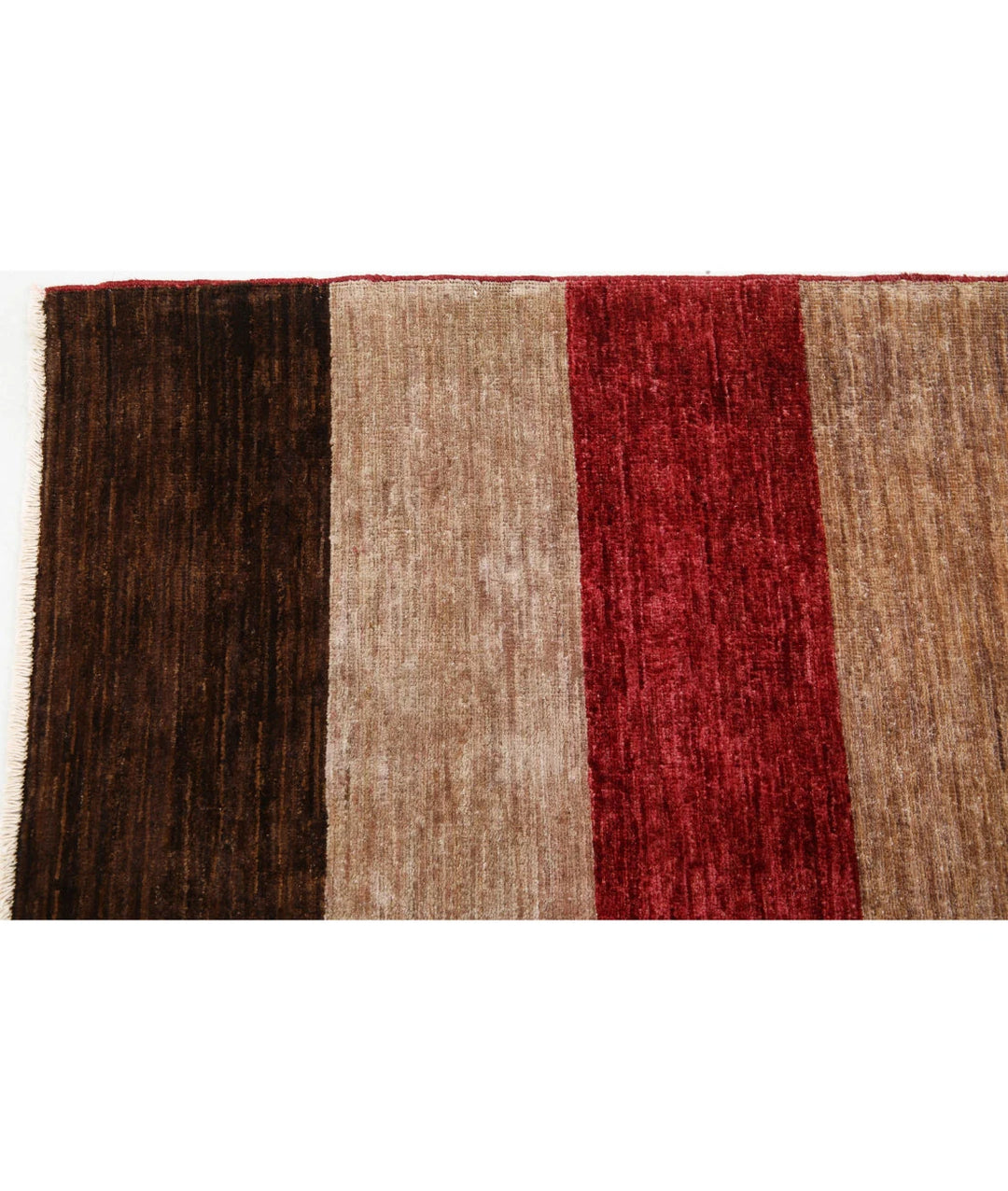 Multicolor Afghan Oriental Rug 4' 1" x 5' 9" Hand-Knotted pattern