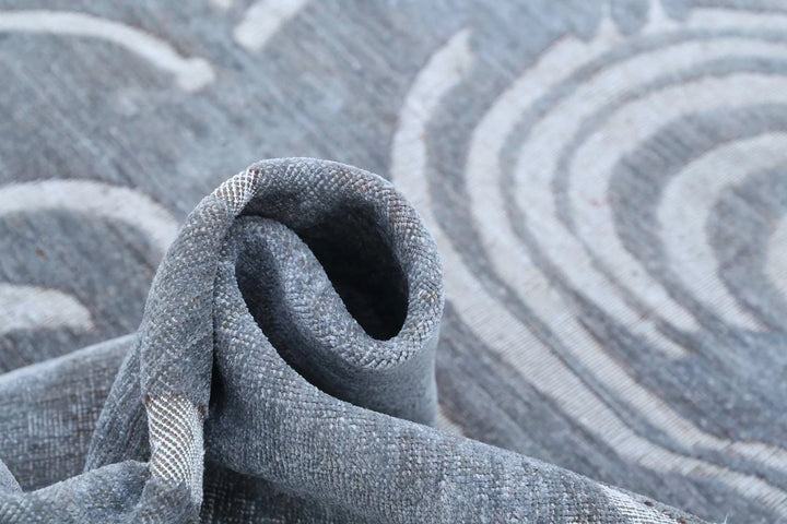 Grey Afghan Onyx Rug 6' 1" x 16' 0" Hand-Knotted | No. AT35034