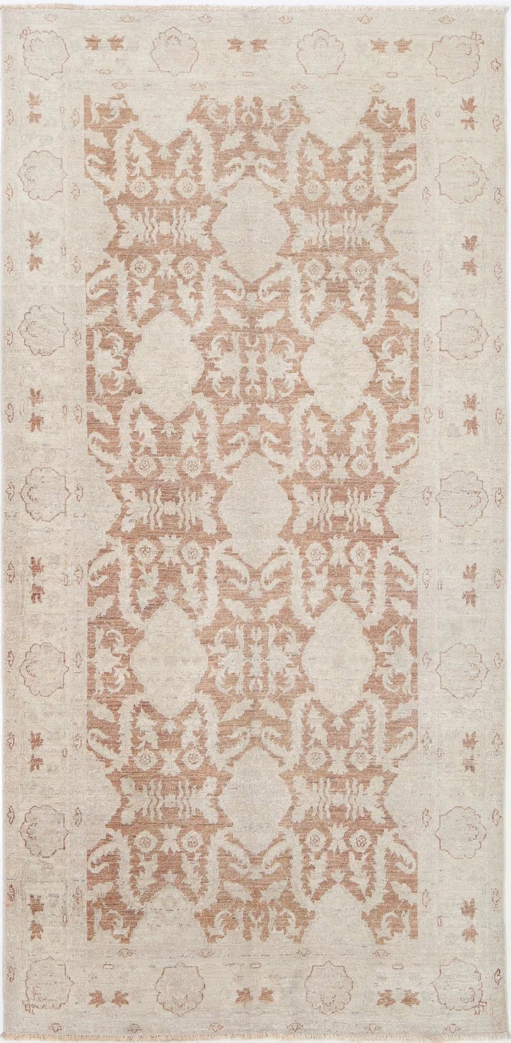 Afghan Serenity Rug 4' 8" x 9' 8" Hand-Knotted | No. AT35050