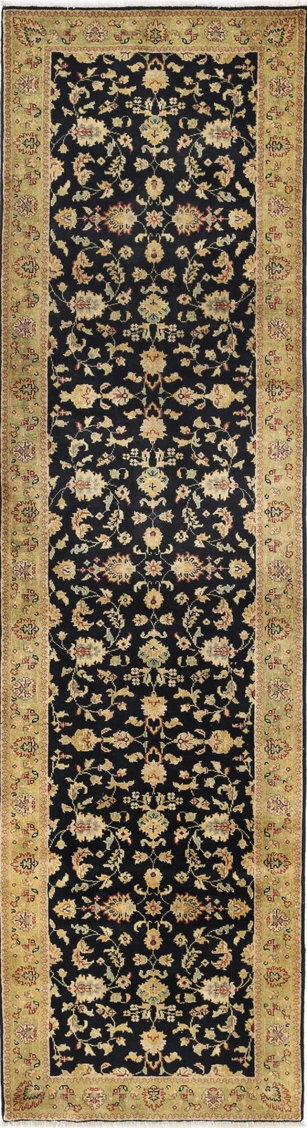 Black Indian Ziegler Rug 2' 8" x 9' 11" Hand-Knotted | No. AT35116
