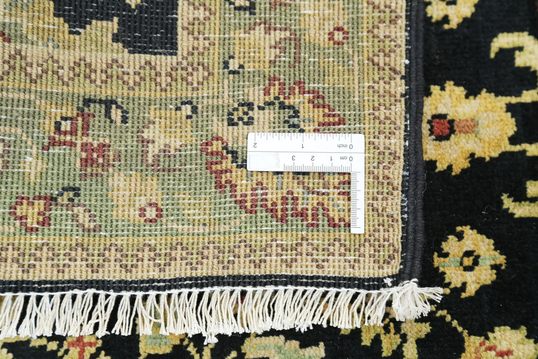 Black Indian Ziegler Rug 2' 8" x 9' 11" Hand-Knotted | No. AT35116