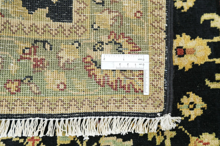 Black Indian Ziegler Rug 2' 8" x 9' 11" Hand-Knotted | No. AT35116
