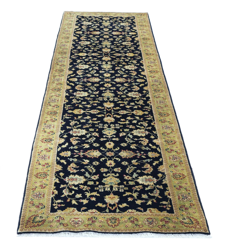 Black Indian Ziegler Rug 2' 8" x 9' 11" Hand-Knotted | No. AT35116