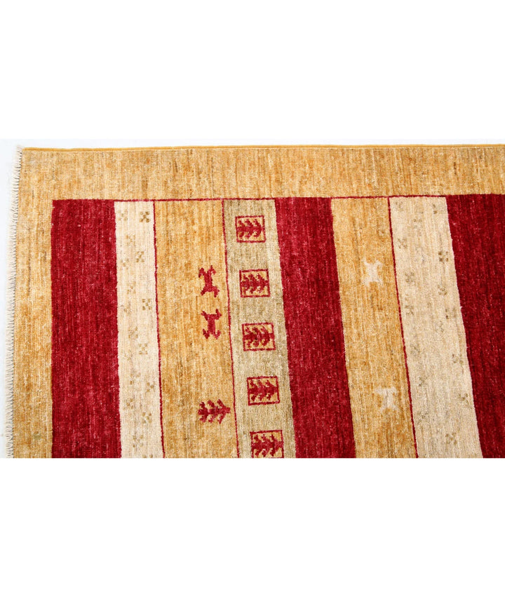 Multicolor Afghan Oriental Rug 5'8" x 7'8" Hand-Knotted pattern