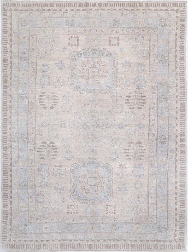 Afghan Khotan Rug 9' 10" x 13' 7" Hand-Knotted | No. AT35121