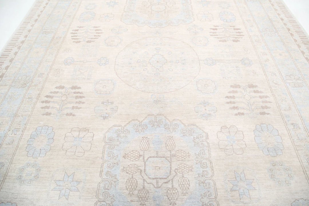 Afghan Khotan Rug 9' 10" x 13' 7" Hand-Knotted | No. AT35121