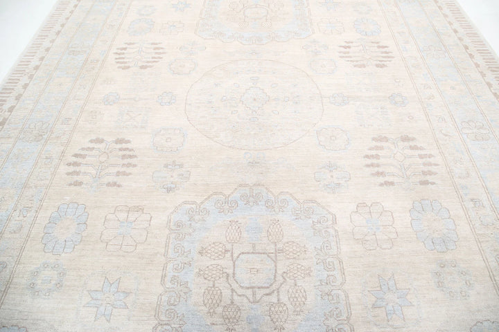 Afghan Khotan Rug 9' 10" x 13' 7" Hand-Knotted | No. AT35121