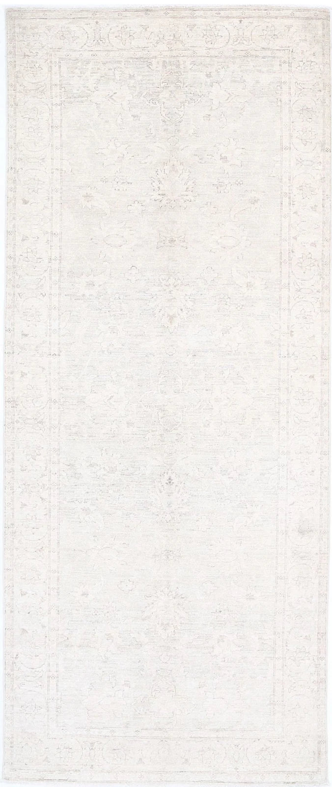 Afghan Serenity Runner Rug 3' 9" x 9' 7" Hand-Knotted | No. AT35165