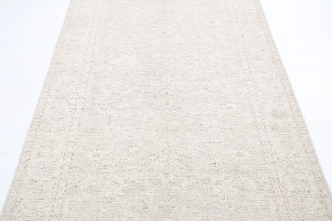 Afghan Serenity Runner Rug 3' 9" x 9' 7" Hand-Knotted | No. AT35165