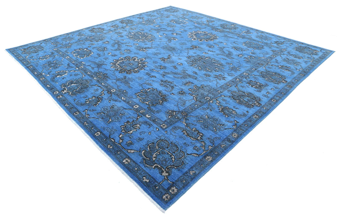 Blue Afghan Oriental Rug 11' 4" x 11' 6" Hand-Knotted | No. AT35279