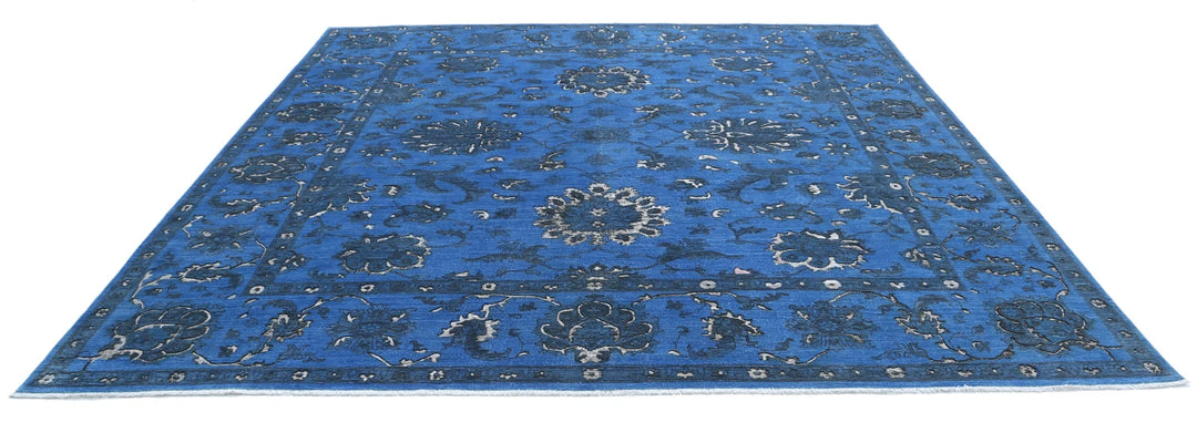 Blue Afghan Oriental Rug 11' 4" x 11' 6" Hand-Knotted | No. AT35279