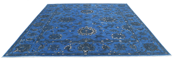 Blue Afghan Oriental Rug 11' 4" x 11' 6" Hand-Knotted | No. AT35279