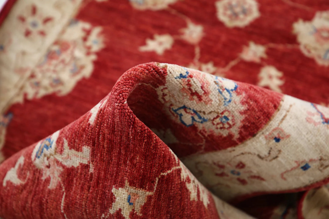 Red Afghan Oriental Rug 2'9" x 8'0" Hand-Knotted view
