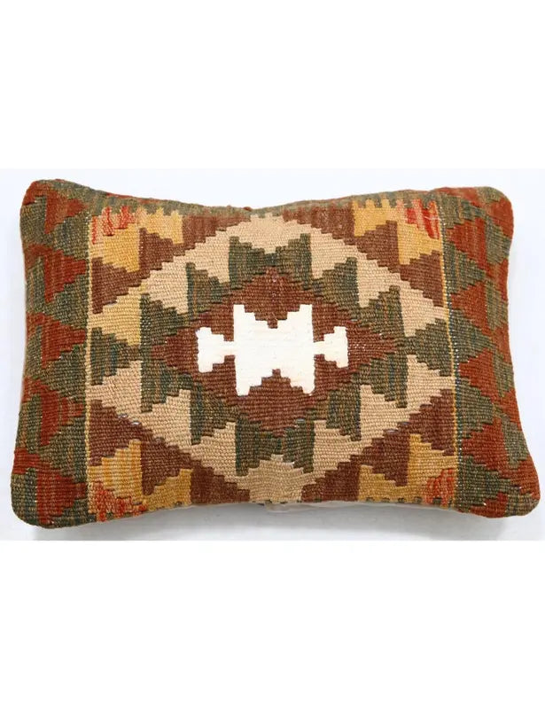 Afghan Tribal Pillow 1' 0" x 1' 5" Hand-Woven | No. AT35346