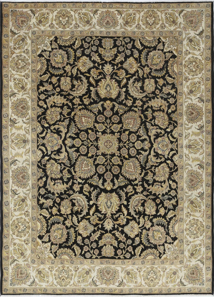 Black Indian Ziegler Rug 8' 9" x 12' 2" Hand-Knotted | No. AT35479