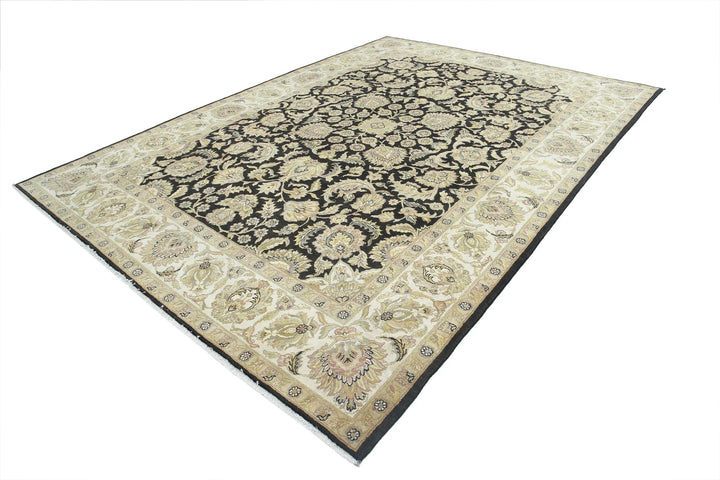 Black Indian Ziegler Rug 8' 9" x 12' 2" Hand-Knotted | No. AT35479