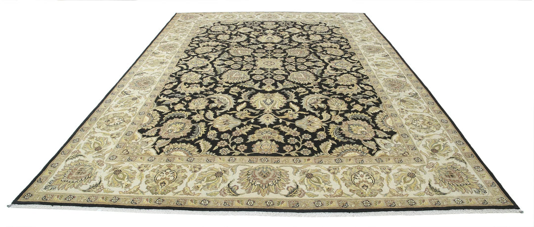 Black Indian Ziegler Rug 8' 9" x 12' 2" Hand-Knotted | No. AT35479