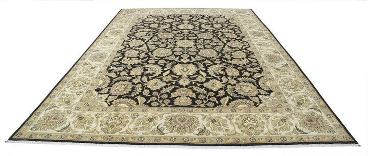 Black Indian Ziegler Rug 8' 9" x 12' 2" Hand-Knotted | No. AT35479
