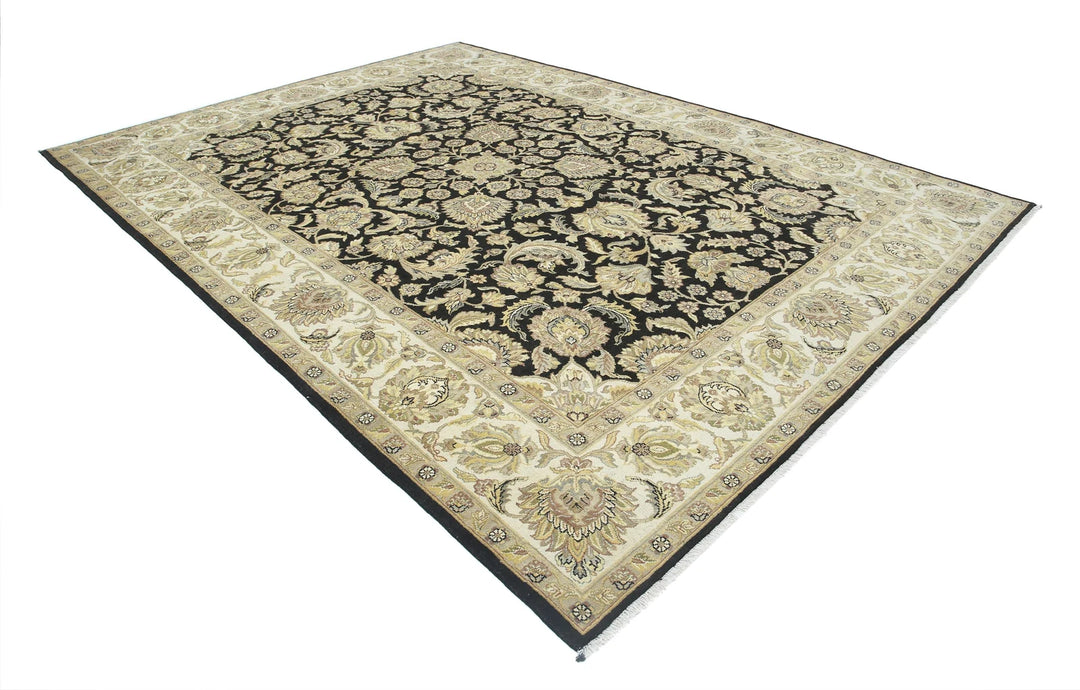 Black Indian Ziegler Rug 8' 9" x 12' 2" Hand-Knotted | No. AT35479