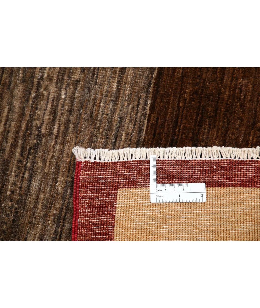 Multicolor Afghan Oriental Rug 4' 0" x 6' 0" Hand-Knotted detail