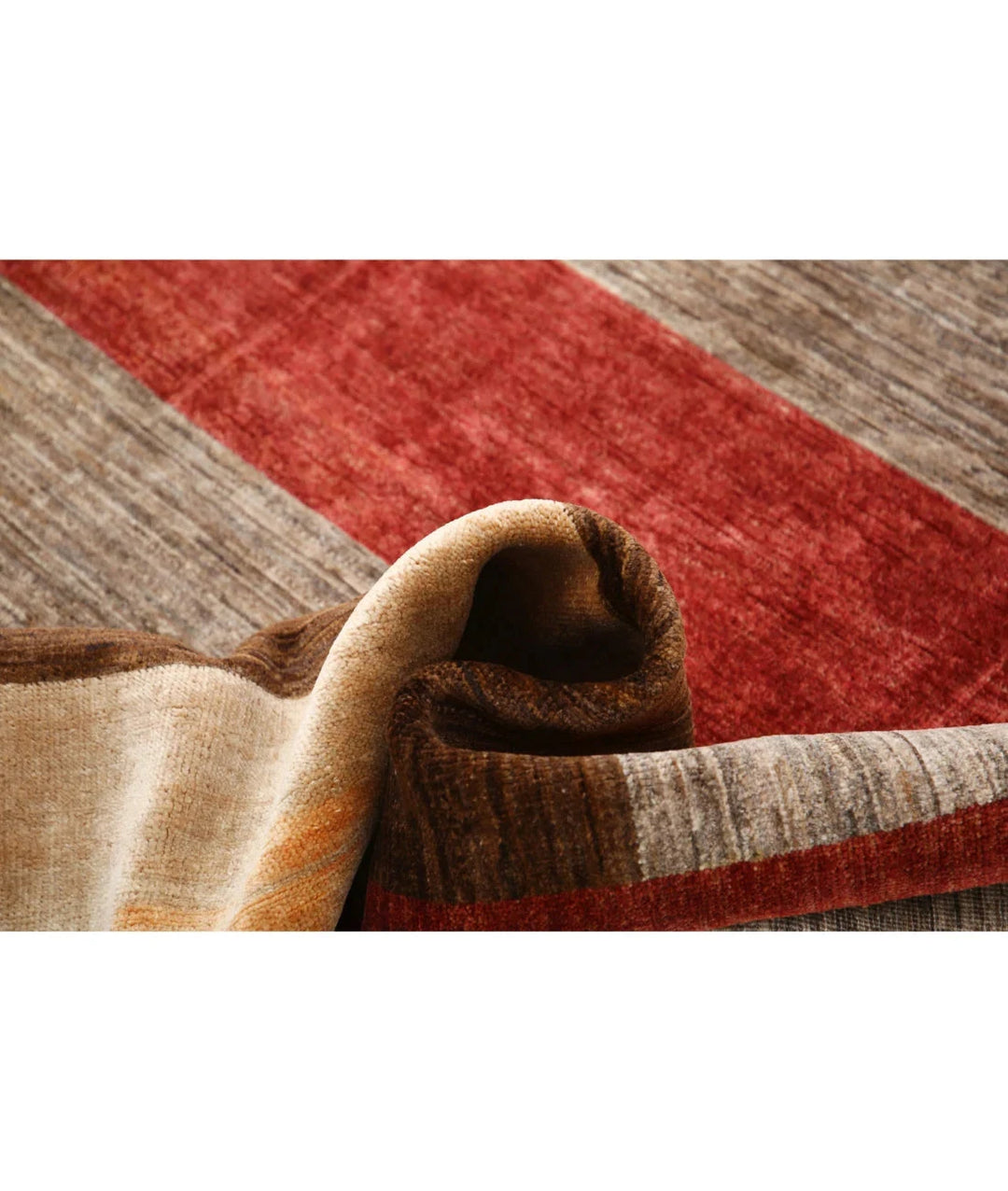 Multicolor Afghan Oriental Rug 4' 0" x 6' 0" Hand-Knotted | No. AT35517