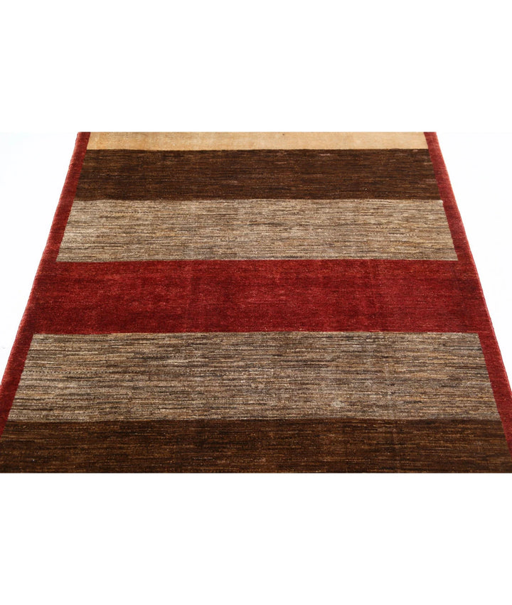 Multicolor Afghan Oriental Rug 4' 0" x 6' 0" Hand-Knotted border