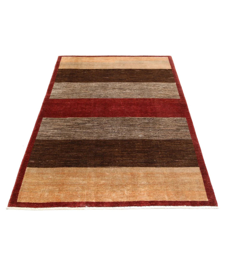 Multicolor Afghan Oriental Rug 4' 0" x 6' 0" Hand-Knotted | No. AT35517