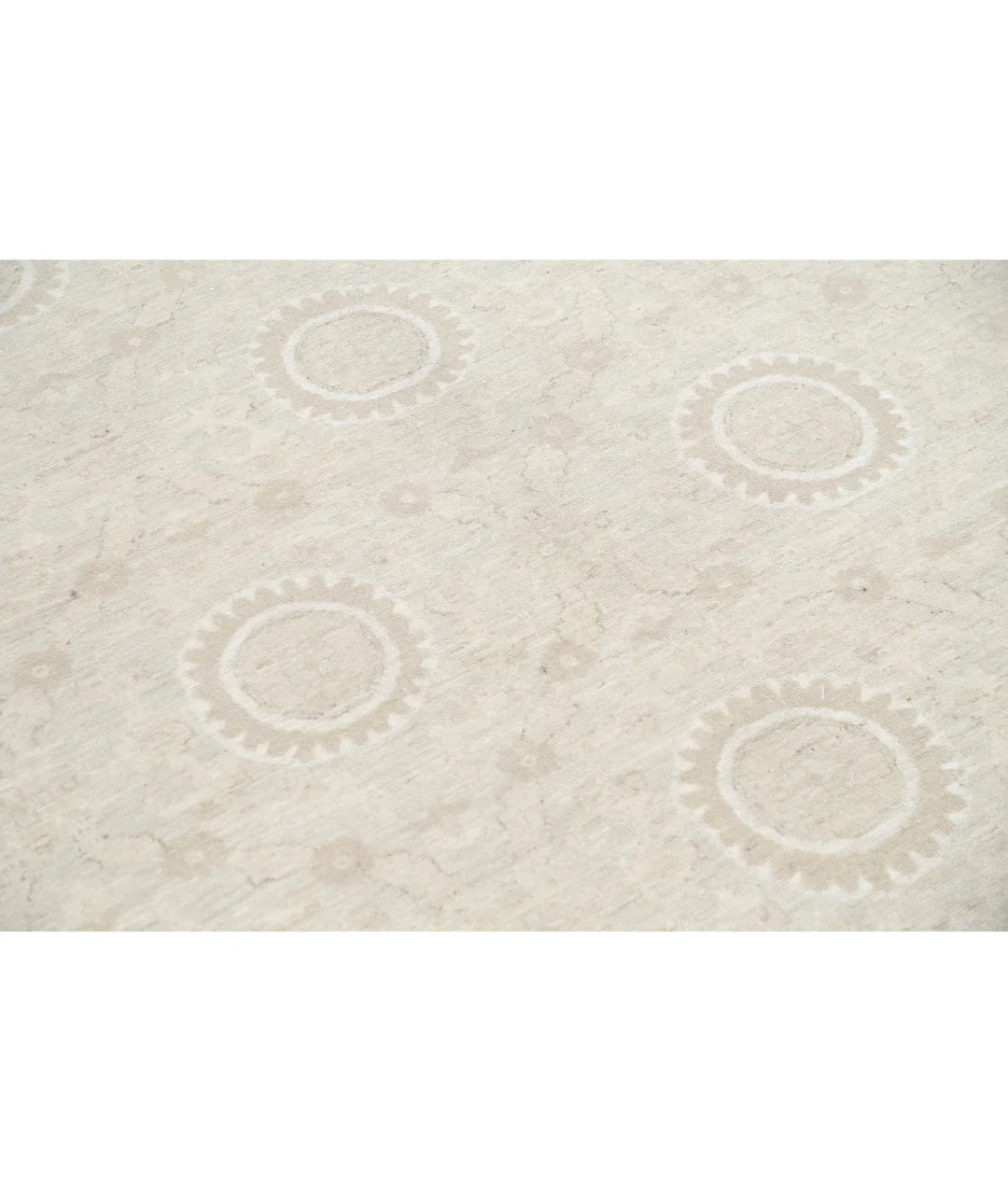 Brown Afghan Tabriz Rug 6' 6" x 9' 11" Hand-Knotted | No. AT35533