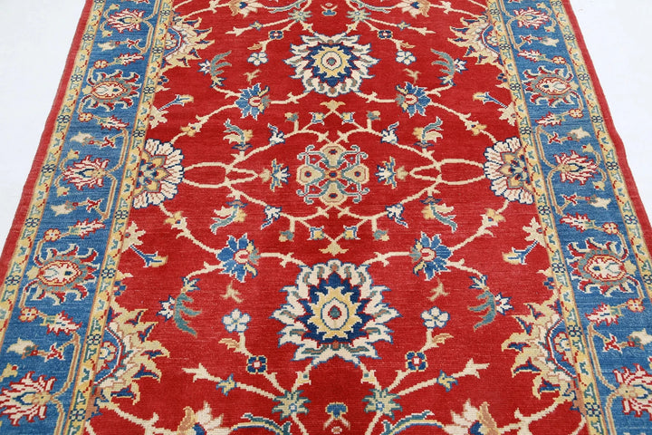 Afghan Ziegler Rug 5' 0" x 6' 5" Hand-Knotted | No. AT35604