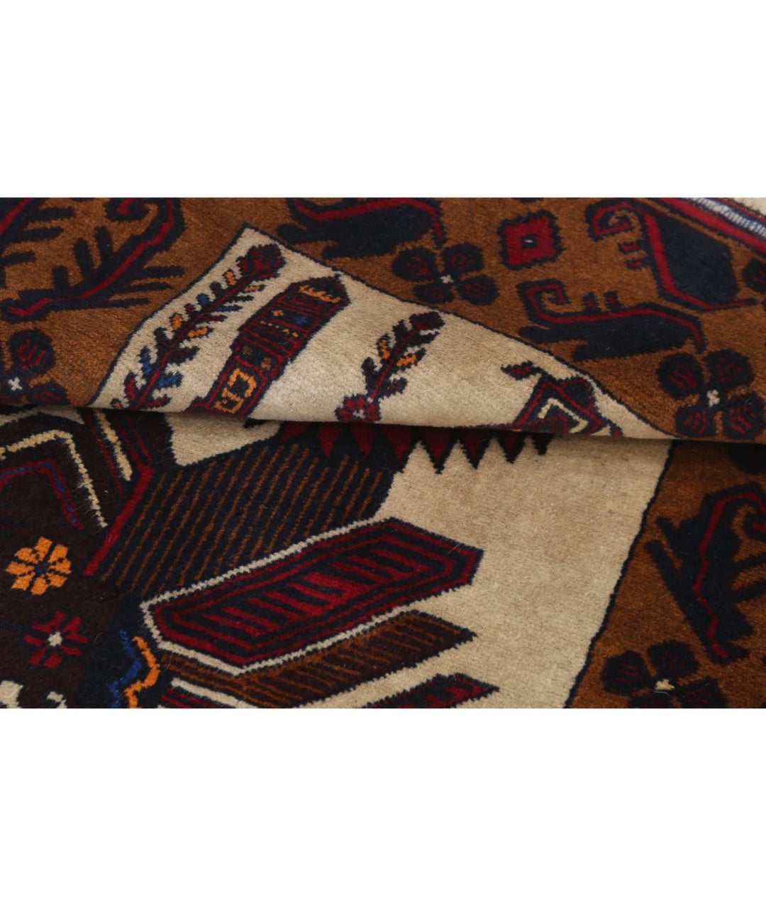 Red Afghan Tribal Rug 3' 0" x 4' 9" Hand-Knotted | No. AT35690