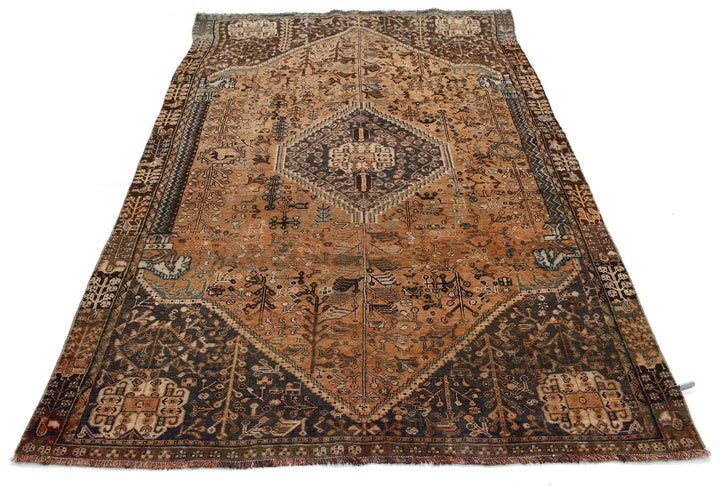 Persian Hamadan Rug 4' 10" x 7' 9" Hand-Knotted | No. AT35712