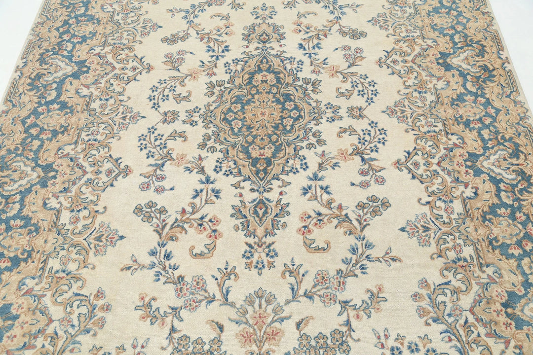 Persian Kerman Vintage Rug 5' 10" x 8' 6" Hand-Knotted | No. AT35782