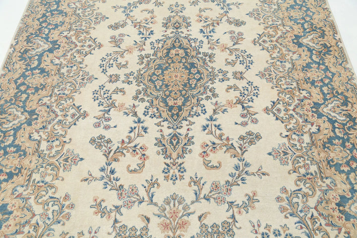 Persian Kerman Vintage Rug 5' 10" x 8' 6" Hand-Knotted | No. AT35782