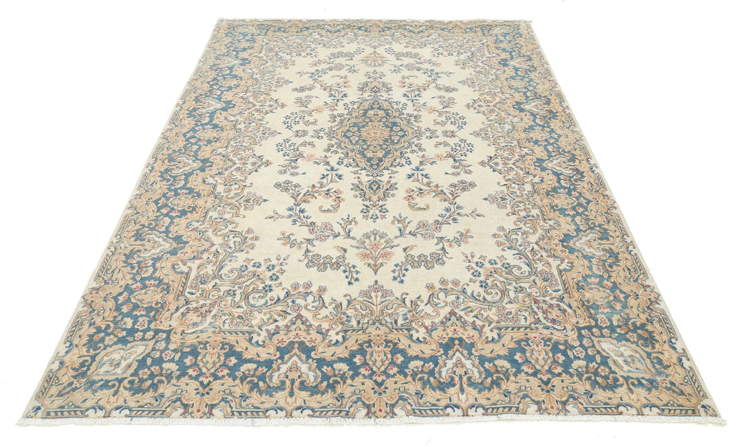 Persian Kerman Vintage Rug 5' 10" x 8' 6" Hand-Knotted | No. AT35782