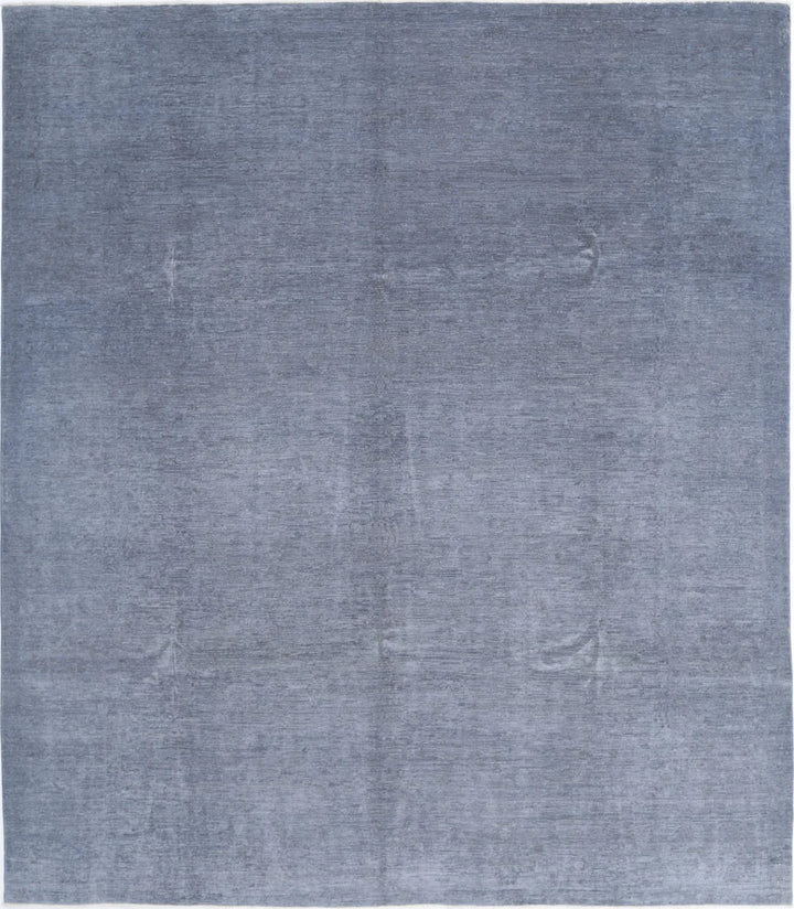 Grey Afghan Overdye Rug 8' 2" x 9' 4" Hand-Knotted | No. AT35800