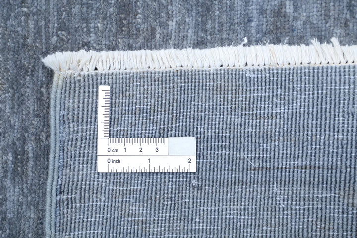 Grey Afghan Overdye Rug 8' 2" x 9' 4" Hand-Knotted | No. AT35800