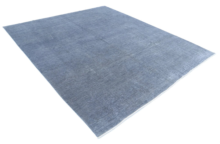 Grey Afghan Overdye Rug 8' 2" x 9' 4" Hand-Knotted | No. AT35800