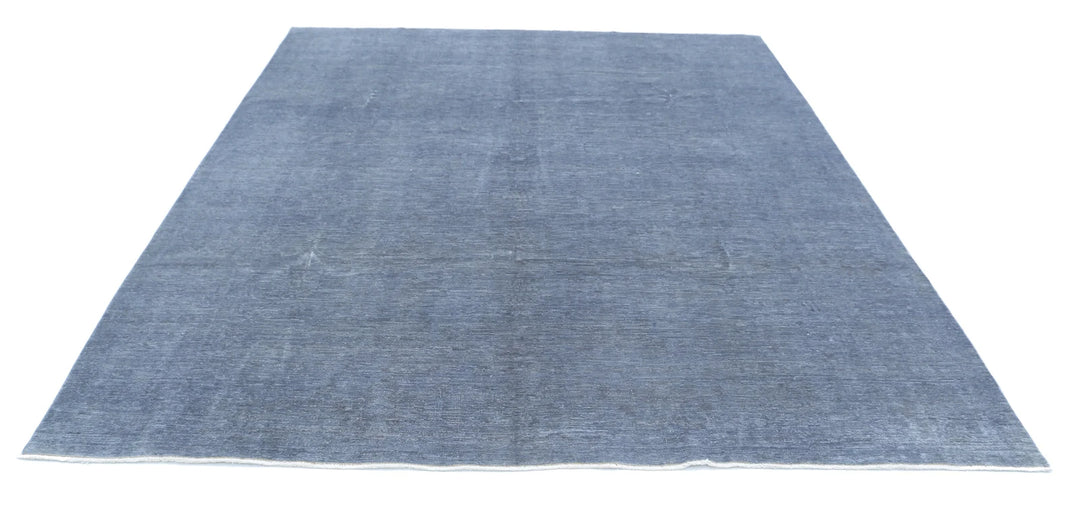Grey Afghan Overdye Rug 8' 2" x 9' 4" Hand-Knotted | No. AT35800