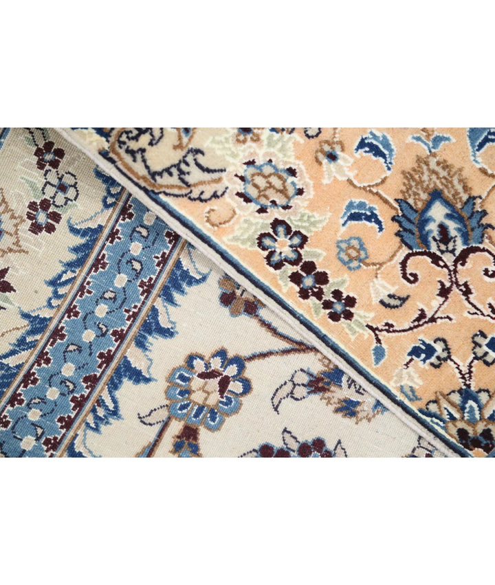 Ivory Persian Nain Rug 3' 6" x 5' 1" Hand-Knotted | No. AT35851