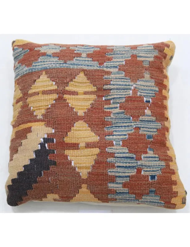 Afghan Tribal Pillow 1' 5" x 1' 5" Hand-Woven | No. AT35896
