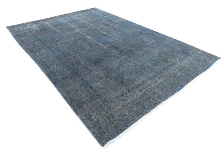 Blue Persian Overdye Rug 7' 8" x 10' 11" Hand-Knotted | No. AT35930