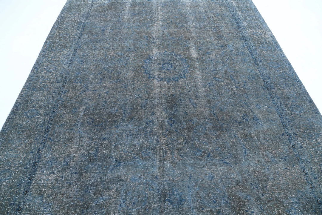 Blue Persian Overdye Rug 7' 8" x 10' 11" Hand-Knotted | No. AT35930