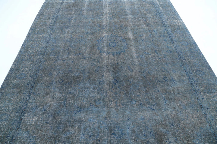 Blue Persian Overdye Rug 7' 8" x 10' 11" Hand-Knotted | No. AT35930